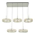 Plc Lighting PLC1 Ceiling Five Ring Pendant from the Equis Collection 90070PC